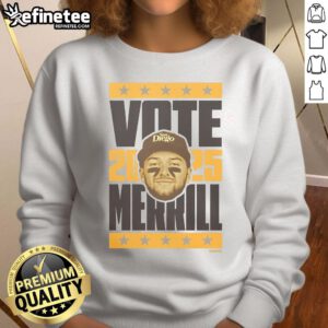 Jackson Merrill 2025 Vote Sweatshirt featuring a bold graphic design promoting his campaign for the upcoming election.