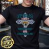 Alt Text: Official Jacksonville Jaguars Jesus First Through Christ Who Strengthens Me T-Shirt featuring team colors and logo.