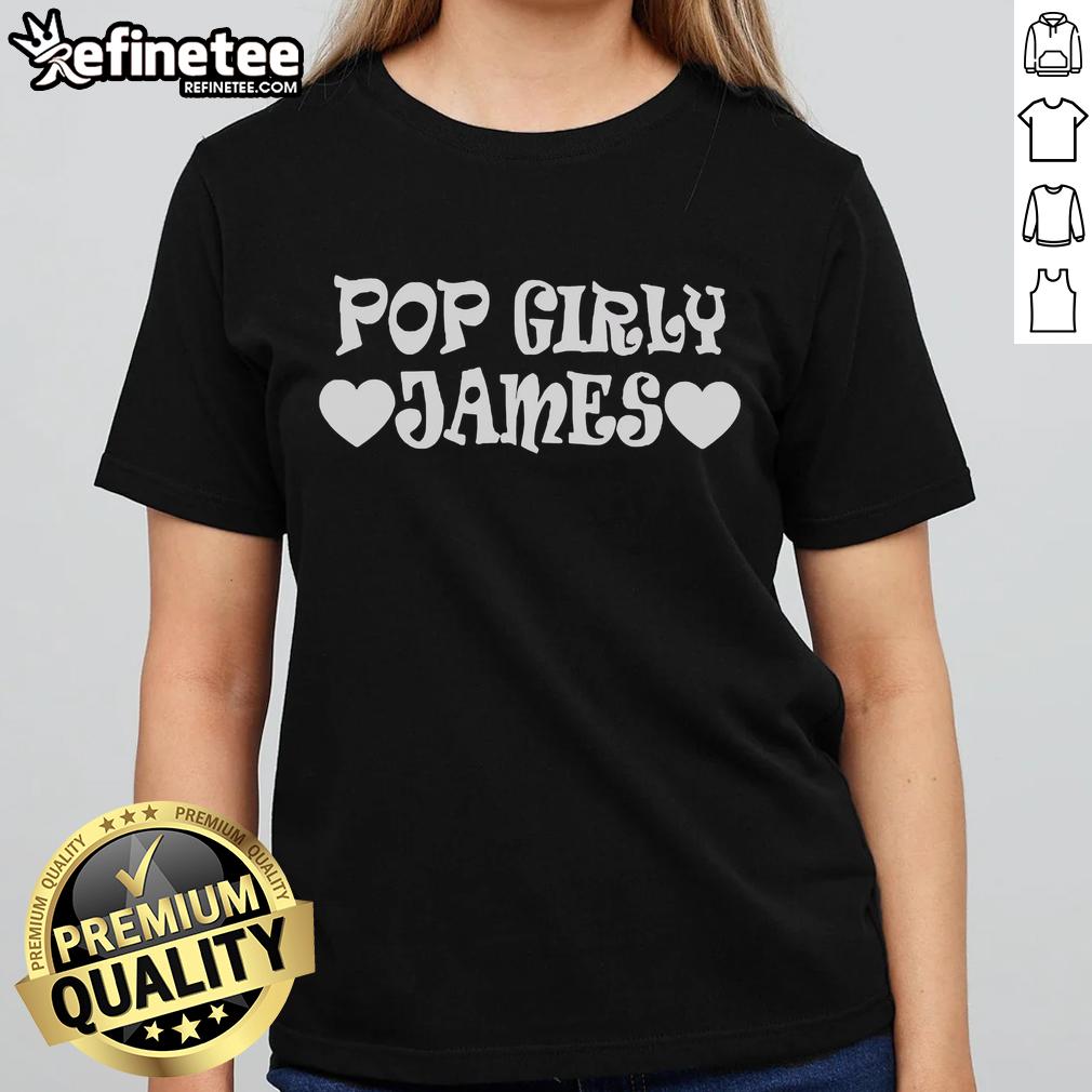 Official James Marriott Pop Girly Ladies Tee in vibrant colors featuring stylish design and comfortable fit.