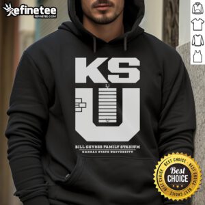 Alt Text: Official Kansas State Football Stadium KSU monogram hoodie featuring team colors and logo, perfect for fans.
