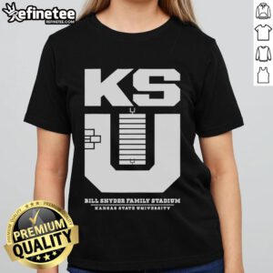 Official Kansas State Football Stadium KSU monogram ladies tee, featuring a stylish design for passionate Wildcats fans.