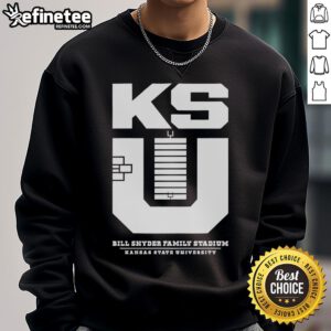 Official Kansas State Football Stadium KSU monogram sweatshirt showcasing team pride and style for fans.