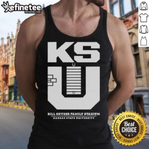 Official Kansas State Football Stadium KSU Monogram Tank Top featuring team colors and logo for fans.