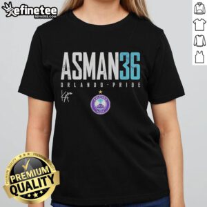 Official Kat Asman Orlando Pride Elite 36 Ladies Tee featuring vibrant colors and stylish design for fans of the Pride movement.