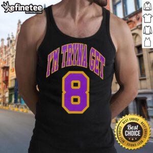 Kehlani wearing an 'I'm Tryna Get Los Angeles Lakers 8' tank top, showcasing her style and love for the Lakers.