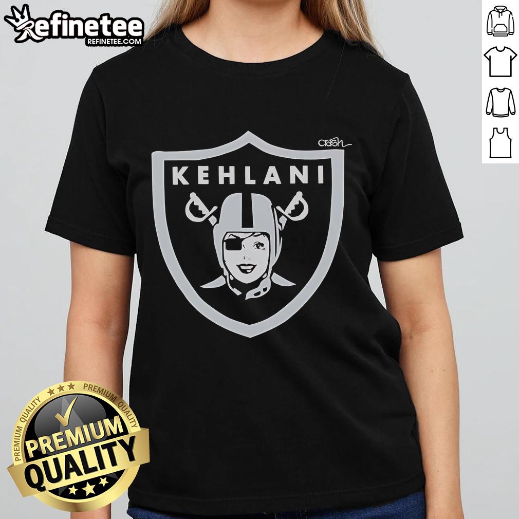 Official Kehlani Oakland x Las Vegas Raiders ladies tee featuring stylish design and vibrant team colors for fans.