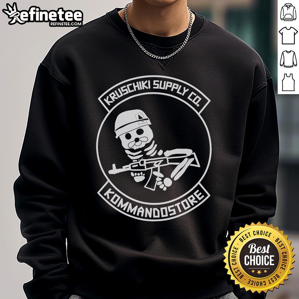 Official Kruschiki Supply Co X Kommandostore Skeleton Sweatshirt featuring a unique skeleton design and stylish fit.