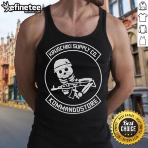 Official Kruschiki Supply Co x Kommandostore Skeleton Tank Top featuring unique graphic design and stylish fit.