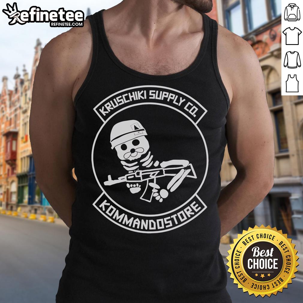 Official Kruschiki Supply Co x Kommandostore Skeleton Tank Top featuring unique graphic design and stylish fit.