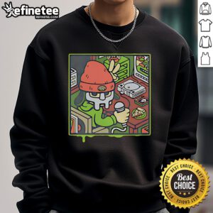 Official MF Doom Parappa The Rapper sweatshirt featuring iconic graphics and vibrant colors for fans of hip-hop and gaming.