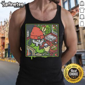 Official MF Doom Parappa The Rapper tank top featuring vibrant graphics of MF Doom and Parappa, perfect for hip-hop fans.