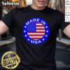Official Made In The USA Badge T-Shirt featuring a patriotic design and high-quality fabric for comfort and style.