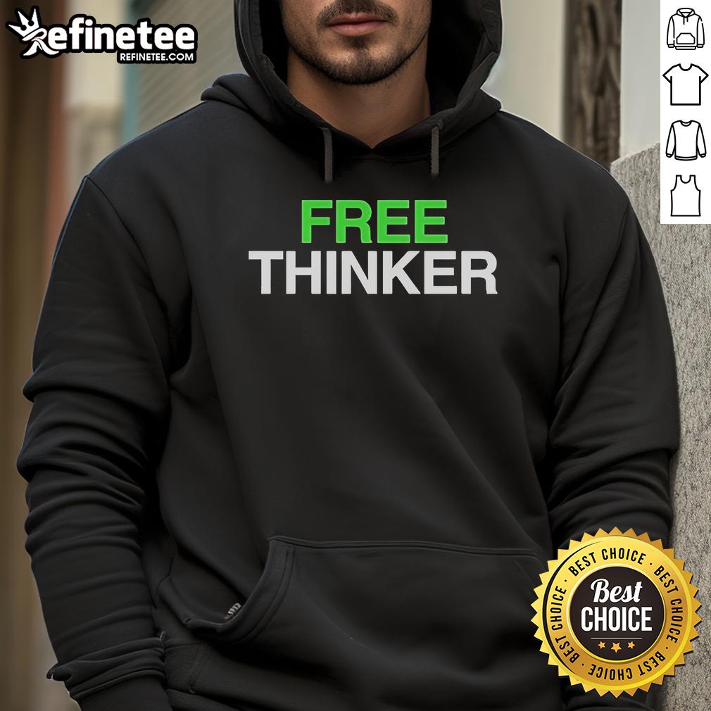 Official Matt Kim Free Thinker Hoodie in black, featuring a bold graphic design and comfortable fit for casual wear.