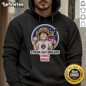 Alternative view of Official Minnesota Twins Monkey D. Luffy Straw Hat Dreams Wins T-Shirt