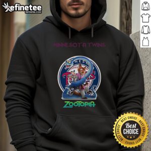 Official Minnesota Twins Zootopia 2 Hoodie featuring vibrant graphics and team colors, perfect for fans and collectors.