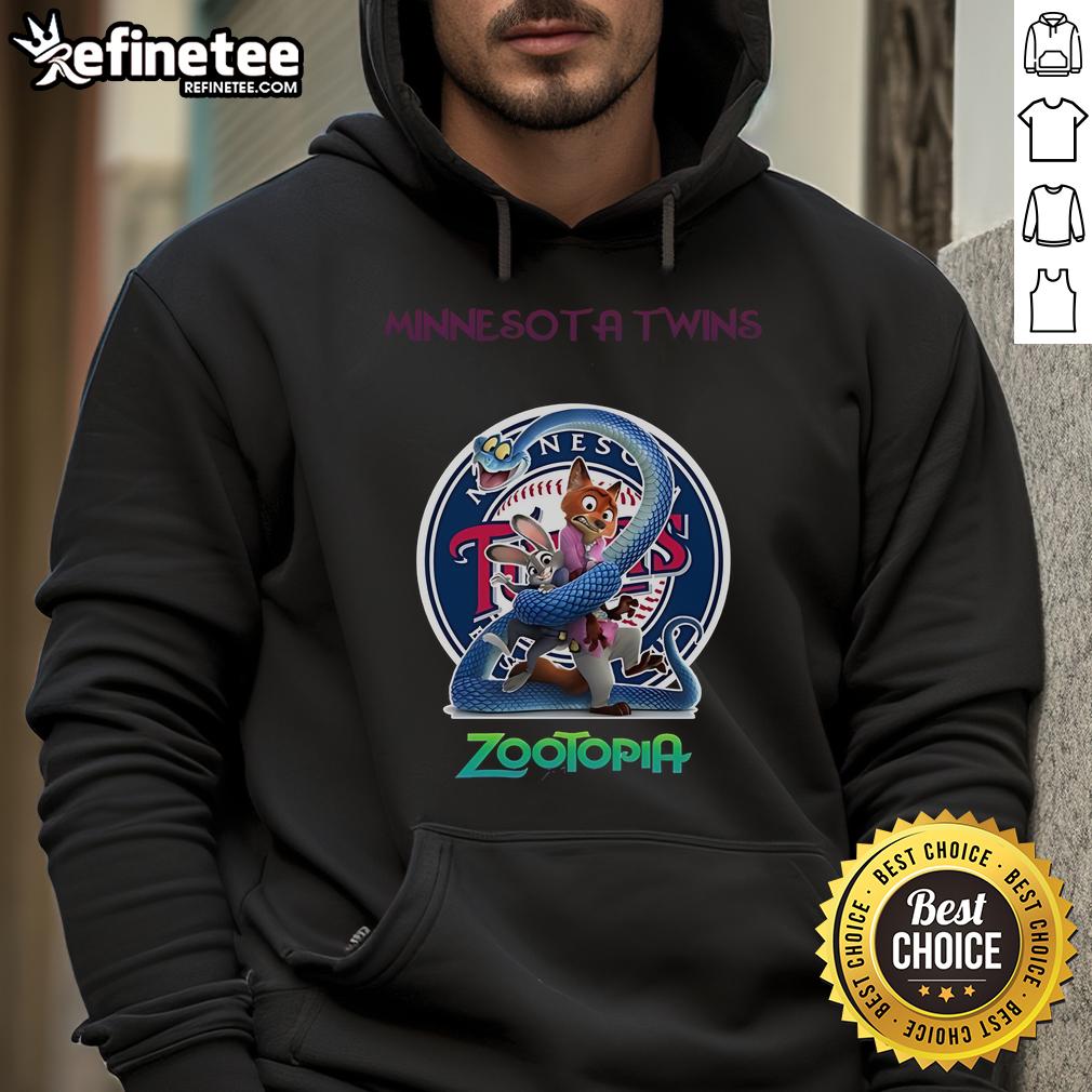 Official Minnesota Twins Zootopia 2 Hoodie featuring vibrant graphics and team colors, perfect for fans and collectors.