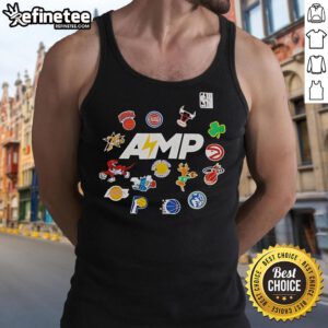 Alt Text: Official Mitchell & Ness NBA AMP Tank Top in stylish design, perfect for basketball fans and summer wear.