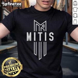 Official Mitis Logo T-Shirt featuring a bold logo on a stylish black tee, perfect for fans and casual wear.