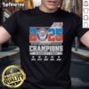 Official Oklahoma City Thunder 2025 Western Conference Champions skyline T-shirt featuring team logo and vibrant cityscape design.