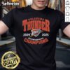Alt Text: Official Oklahoma City Thunder 2025 Western Conference Champions T-Shirt featuring team logo and championship design.