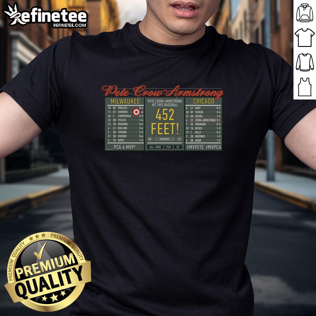 Official Pete Crow-Armstrong Milwaukee Vs Chicago T-Shirt featuring vibrant team colors and iconic player graphics.