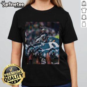 Official Philadelphia Eagles Push On Ladies Tee in green, featuring team logo and stylish design for female fans.