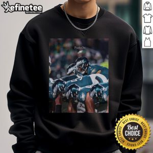Official Philadelphia Eagles Push-On Sweatshirt featuring the team logo in vibrant green and comfortable design for fans.