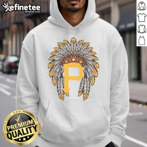 Alt Text: Official Pittsburgh Pirates Native American logo hoodie featuring vibrant colors and stylish design for baseball fans.