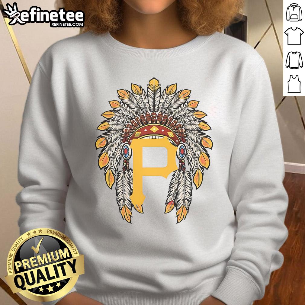 Official Pittsburgh Pirates Native American logo sweatshirt featuring vibrant colors and comfortable fit for fans.