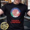 Alt Text: Official Playera Toluca Diablos Rojos Cuello Redondo T-Shirt featuring the Champion emblem and vibrant team colors.