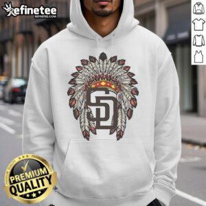 Official San Diego Padres Native American logo hoodie featuring vibrant team colors and unique design for fans.