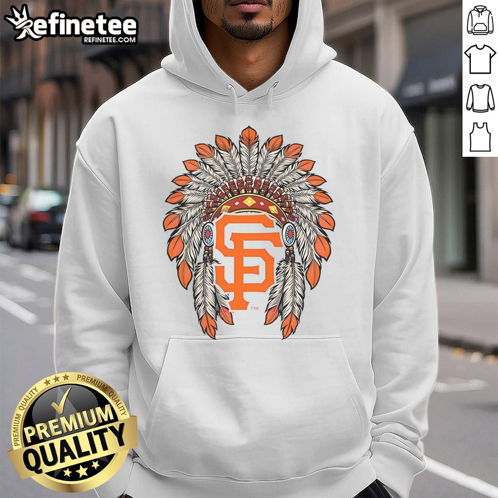 Official San Francisco Giants Native American logo hoodie featuring a bold, colorful design and comfortable fit.