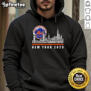 New York Mets 2025 hoodie featuring official skyline design, perfect for fans and stylish casual wear.