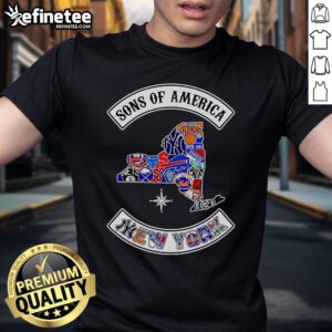 Official Sons Of America New York Sports T-Shirt featuring bold graphics and a comfortable fit for sports fans.
