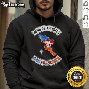 Official Sons of America San Francisco sports hoodie featuring logo, stylish design, perfect for fans and casual wear.