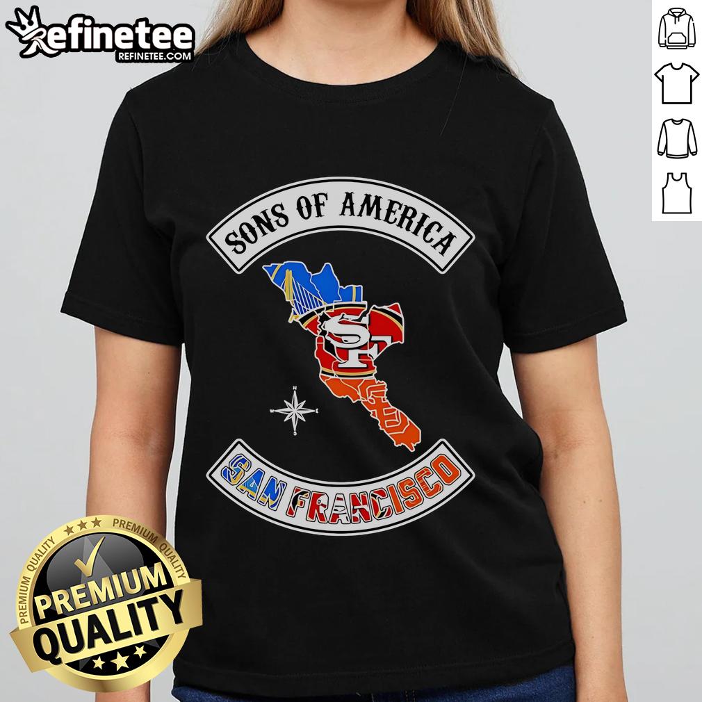 Official Sons of America San Francisco Sports Ladies Tee featuring stylish design and vibrant colors for fans.