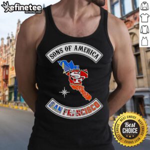Official Sons of America San Francisco sports tank top featuring a bold logo and stylish design for fans.