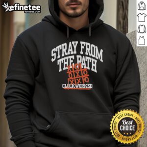 Official Stray From The Path Clockworked Hoodie in black, featuring bold logo and streetwear style, perfect for fans.