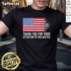 Alt Text: Official Thank You For Your Attention To This Matter America Flag T-Shirt featuring a patriotic design and vibrant colors.