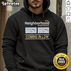 Official The Neighborhood Experience Coming In Low hoodie featuring stylish design and vibrant colors for fans.