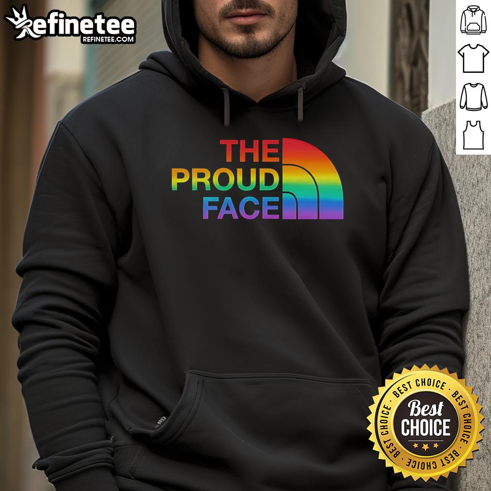 Official The Proud Face Pride LGBT Hoodie in vibrant colors, celebrating LGBTQ+ pride and inclusivity.