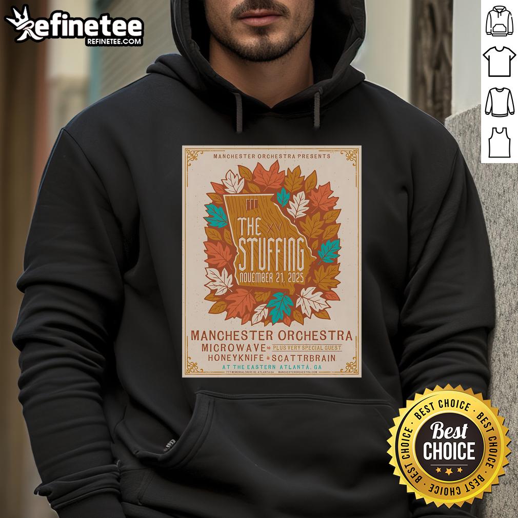 Official The Stuffing XV poster hoodie for the November 21, 2025 event at The Eastern, Atlanta, GA.