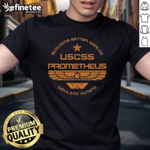 Official Uscss Prometheus T-Shirt featuring iconic design and logo, perfect for fans of the sci-fi film franchise.