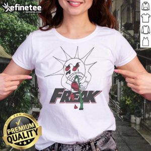 Alt Text: Original Freak The World Ted1 Rose Ladies Tee featuring a stylish design for trendy womens fashion.