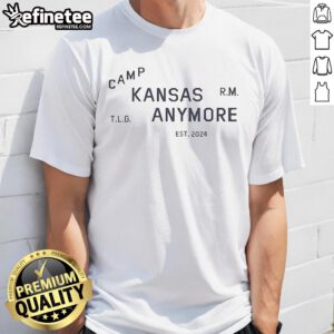 Original Rolemodel Camp Kansas Anymore T-Shirt featuring unique graphic design, perfect for casual wear and rolemodel enthusiasts.