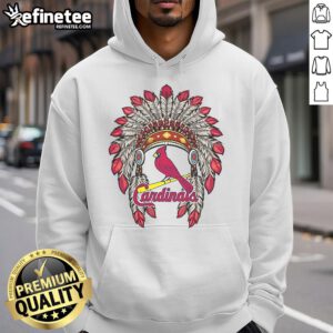 Alt Text: Original St. Louis Cardinals Native American logo hoodie showcasing vibrant colors and classic team design.