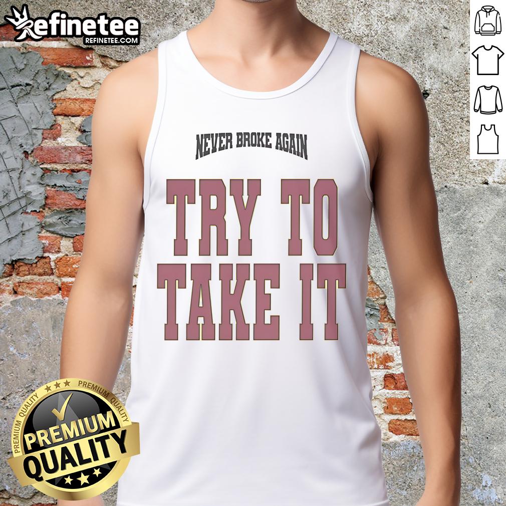 Original Youngboy Never Broke Again Try to Take It tank top worn by a model, showcasing its vibrant design and style.