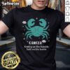 Alt Text: Top Cancer Crabby On The Outside Soft On The Inside T-Shirt featuring a fun crab graphic and vibrant colors.