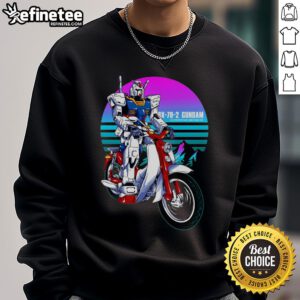 Awesome AX-78-2 Gundam First Rider sweatshirt featuring vibrant graphics and a comfortable fit for fans and collectors.