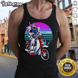 Awesome AX-78-2 Gundam First Rider tank top featuring vibrant graphics and a stylish design for fans of Gundam.